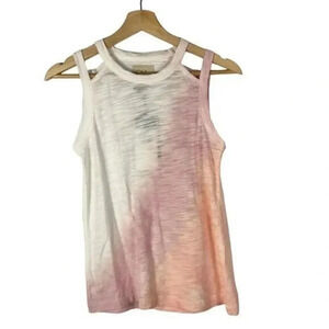 Chaser Cut Out Moon Ring Wash Tank Top XS
